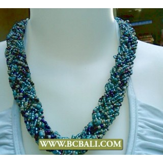 Squins Fashion Necklaces Seed Mix Colors